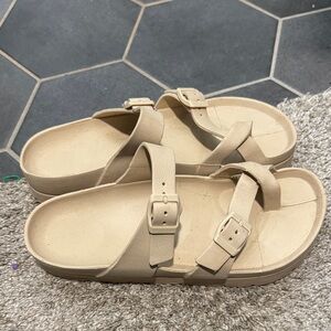 Beige Strappy Sandals